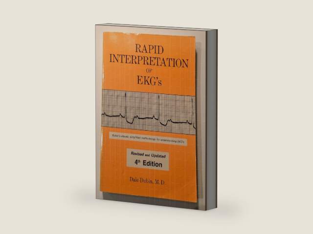 Rapid Interpretation of EKGs by M. D. Dale Dubin | barcode:0912912014 | source:'0912912014-right-three-quarter.jpg