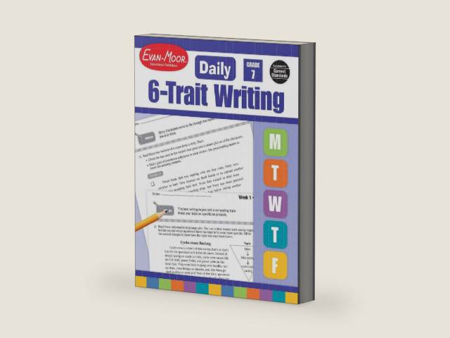 Evan-Moor Daily 6-Trait Writing, Grade 7 Teacher Edition by Evan-Moor | barcode:1609638794 | source:'1609638794-right-three-quarter.jpg