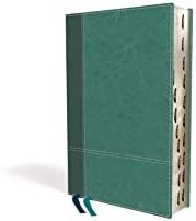NIV, Personal Size Reference Bible, Large Print, Leathersoft, Teal, Red Letter, Thumb Indexed, Comfort Print by Zondervan