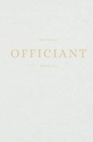 Wedding Officiant Booklet: Cream Wedding Ceremony Journal for Pastors, Preachers, Ministers Speeches, Sermons & Notes by Winona May