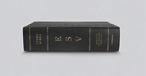 ESV Study Bible, Large Print (Genuine Leather, Black) by ESV Bibles