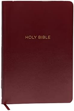 NKJV Holy Bible, Giant Print Center-Column Reference Bible, Burgundy Leather-look, 72,000+ Cross References, Red Letter, Comfort Print: New King James Version by Thomas Nelson