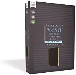 NASB, Thinline Bible, Giant Print, Bonded Leather, Black, Red Letter, 1995 Text, Comfort Print by Zondervan