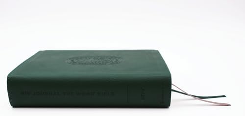 NIV, Journal the Word Bible (Perfect for Note-Taking), Leathersoft, Green, Red Letter, Comfort Print: Reflect, Take Notes, or Create Art Next to Your Favorite Verses by Zondervan