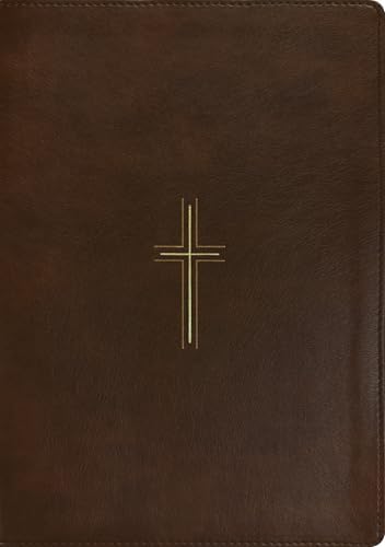 NLT Giant Print Bible, Filament Enabled (LeatherLike, Rustic Brown Gold Cross, Indexed, Red Letter) by New Living Translation