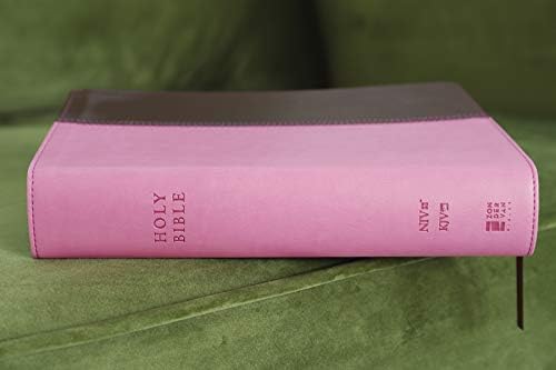 NIV, KJV, Parallel Bible, Large Print, Leathersoft, Pink/Brown: The World's Two Most Popular Bible Translations Together by Zondervan