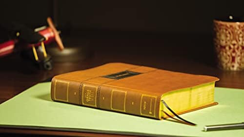 NIV, The Grace and Truth Study Bible (Trustworthy and Practical Insights), Large Print, Leathersoft, Brown, Red Letter, Thumb Indexed, Comfort Print by Zondervan