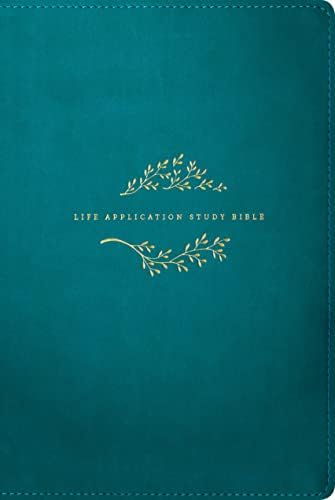 NKJV Life Application Study Bible, Third Edition, Large Print (LeatherLike, Teal Blue, Indexed, Red Letter) by Tyndale