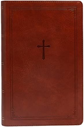 NKJV, End-of-Verse Reference Bible, Personal Size Large Print, Leathersoft, Brown, Red Letter, Comfort Print: Holy Bible, New King James Version by Thomas Nelson
