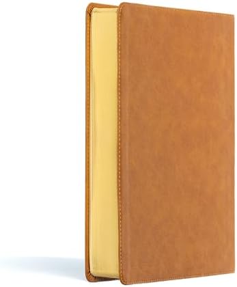 KJV Notetaking Bible, Large Print Edition, Camel LeatherTouch, KJV Holy Bible, Red Letter, Wide Margins, Journaling Space, Single-Column, Reading Plan, Easy-to-Read Bible MCM Type by Holman Bible Publishers