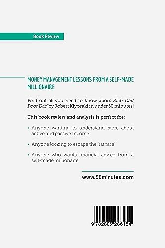 Book Review: Rich Dad Poor Dad by Robert Kiyosaki: Take control of your financial future by . 50Minutes.Com