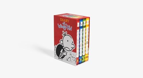 Diary of a Wimpy Kid Box of Books 1-4 Hardcover Gift Set: Diary of a Wimpy Kid, Rodrick Rules, The Last Straw, Dog Days by Jeff Kinney