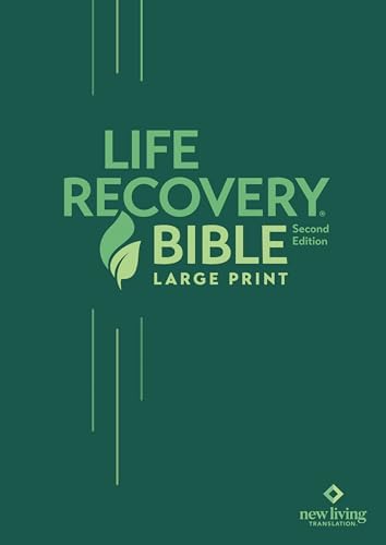Tyndale NLT Life Recovery Bible (Large Print, Softcover) 2nd Edition - Addiction Bible Tied to 12 Steps of Recovery for Help with Drugs, Alcohol, Personal Struggles - With Meeting Guide by New Living Translation