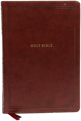 NKJV Holy Bible, Super Giant Print Reference Bible, Brown Leathersoft, 43,000 Cross references, Red Letter, Comfort Print: New King James Version by Thomas Nelson