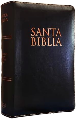 Biblia Reina Valera 1960 Letra Grande de 14 puntos en tamano manual con cierre, Indice, forro en senti cuero color Negro Edicion Especial de Lujo Coleccion Celestial (Spanish Edition) by Reina Valera 1960