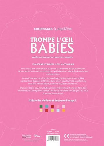 Coloriages mystères Disney - Trompe l'oeil Babies by Aurélia Bertrand