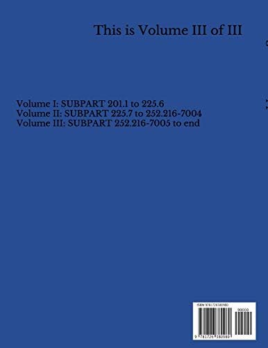 Defense Federal Acquisition Regulation Supplement: Volume 3 by Department of Defense