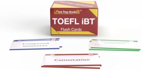TOEFL iBT Study Cards: TOEFL Preparation 2026-2027 with Practice Test Questions [Full Color Cards] by Test Prep Books