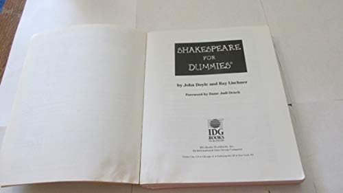 Shakespeare for Dummies (For Dummies Series) by John Doyle