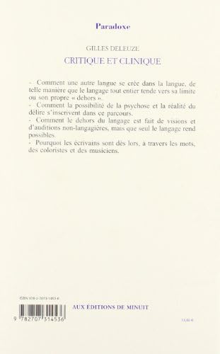 Critique et clinique by Gilles Deleuze