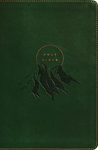 NLT Personal Size Giant Print Bible, Filament Enabled (LeatherLike, Evergreen Mountain , Red Letter) by New Living Translation