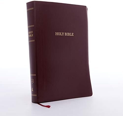 KJV Holy Bible: Super Giant Print with 43,000 Cross References, Burgundy Leather-look, Red Letter, Comfort Print: King James Version by Thomas Nelson