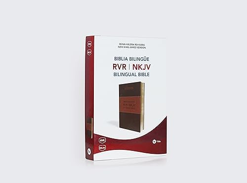 NKJV/RVR, Bilingual Bible, Leathersoft, Brown / NKJV/RVR Biblia Bilingüe, Leathersoft, Café (Spanish Edition) by Reina Valera Revisada