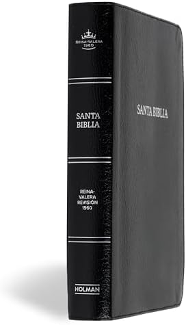 Biblia Reina Valera 1960 Compacta, Letra Grande, negro, piel fabricada | RVR 1960 Compact Bible Large Print Black, Bonded Leather (Spanish Edition) by B&H Español Editorial Staff