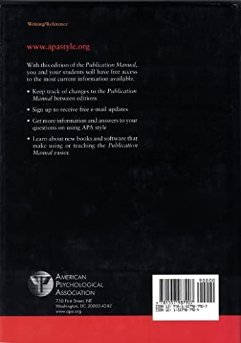 Publication Manual of the American Psychological Association by American Psychological Association
