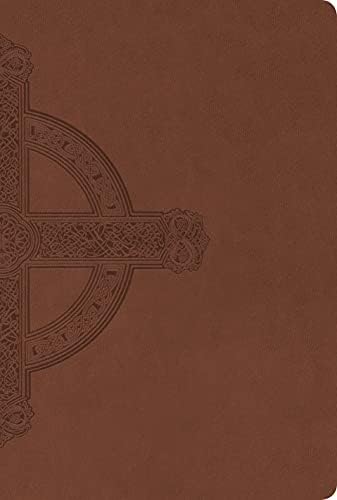 NLT Large Print Premium Value Thinline Bible, Filament Enabled (LeatherLike, Brown Celtic Cross) by New Living Translation