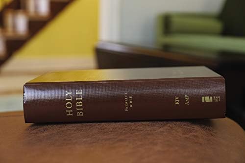 KJV, Amplified, Parallel Bible, Large Print, Hardcover, Red Letter: Two Bible Versions Together for Study and Comparison by Zondervan