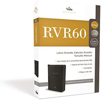 RVR60, Santa Biblia, Letra grande, Edición portátil, Leathersoft, Negro, Palabras de Jesús en Rojo, con cierre (Spanish Edition) by RVR 1960- Reina Valera 1960