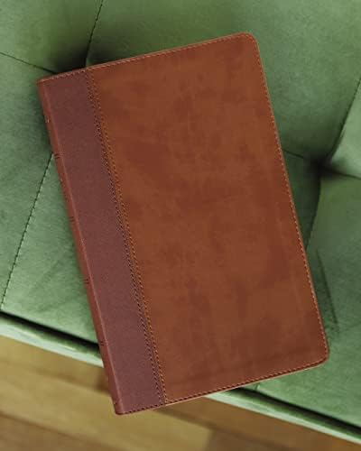 NIV, Personal Size Bible, Large Print, Leathersoft, Brown, Red Letter, Thumb Indexed, Comfort Print by Zondervan