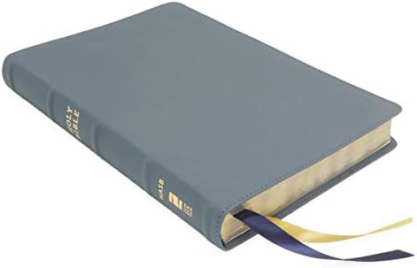 NASB, Thinline Bible, Large Print, Genuine Leather, Buffalo, Blue, Red Letter, 1995 Text, Comfort Print by Zondervan