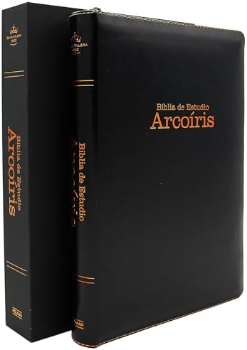 Biblia Reina Valera 1960 letra grande de Estudio Arco Iris con Cierre Indice Senti Cuero color Negro con Estuche de proteccion para guardar y proteger ... Grande Coleccion Celestial (Spanish Edition) by Casiodoro de Reina