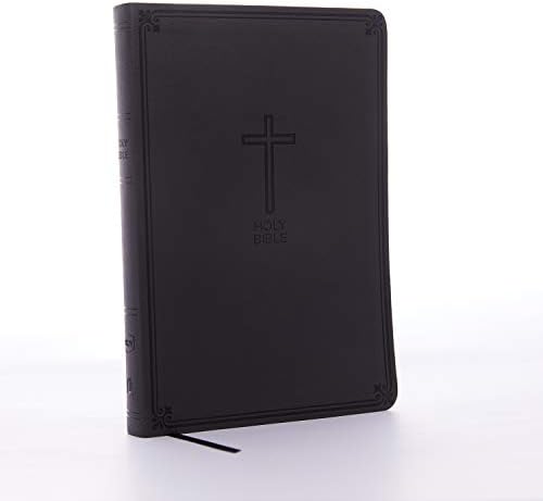 NKJV, Value Thinline Bible, Large Print, Charcoal Leathersoft, Red Letter, Comfort Print: Holy Bible, New King James Version by Thomas Nelson