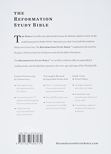 Reformation Study Bible (2015) ESV, Leather-Like Brick Red by R.C. Sproul