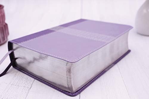 NIV, Giant Print Compact Bible, Leathersoft, Purple, Red Letter, Comfort Print by Zondervan