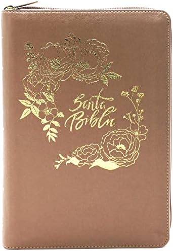 Biblia para Mujeres Reina Valera 1960 Letra Gigante de 14 Puntos Tamano Manual con Cierre y Indice Semil Piel Color Rosa Perla con Dorado Edicion Limitada (Spanish Edition) by Reina Valera 1960
