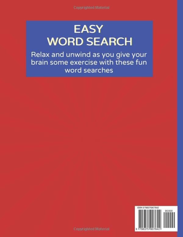 Easy Word Search for Seniors: Large Print Wordsearch Puzzles for Seniors with Dementia or Alzheimers Disease by Susan Hope