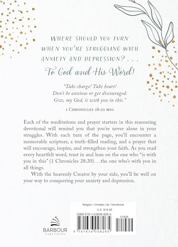 Daily Devotions to Conquer Anxiety and Depression: 365 Days of Comforting Inspiration for Women by Barbour