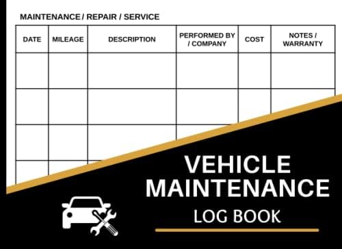 Car Maintenance Log Book: Vehicle Maintenance Log Book - Repair And Service Record Book for Cars, Trucks & Motorcycles - Small Size 8.25" x 6" by KNB Publishing