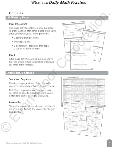 Evan-Moor Daily Math Practice, Grade 3 (Daily Math Practice Books) by Evan-Moor
