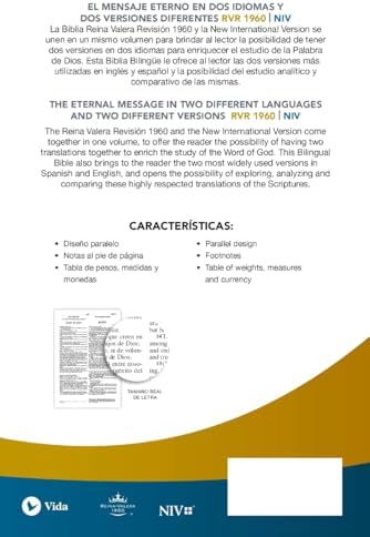 NIV/RVR60, Bilingual Bible, Leather-Look, Black / NIV/RVR60, Biblia Bilingüe, Imitación piel, Negro (Spanish Edition) by Zondervan