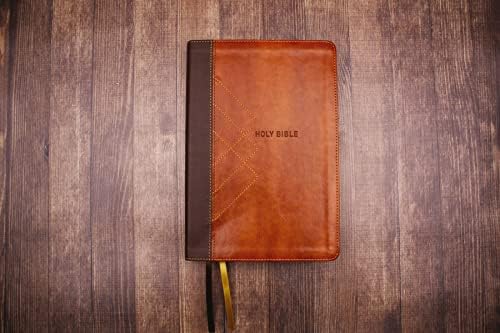 NIV, Thinline Bible, Giant Print, Leathersoft, Brown, Red Letter, Comfort Print by Zondervan