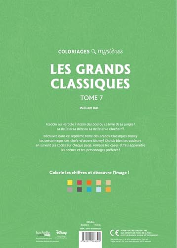 coloriages mystères Disney - Les grands classiques Tome 7 by William Bal