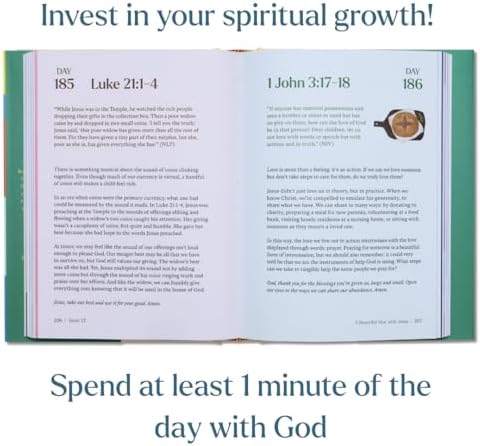 A Beautiful Year with Jesus (HC): The Daily Devotional For 365 Days in the Bible | Bible Study Guide for Spiritual Growth by Alabaster Co.