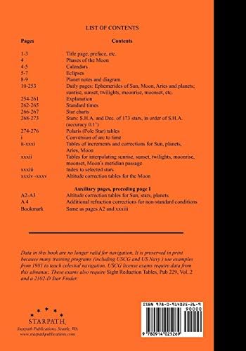 The Nautical Almanac for the Year 1981: For Training Purposes Only by Usno Nautical Almanac Office