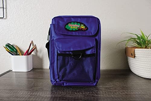 Adventure Bible Cover for Boys, Zippered, with Handle, Nylon, Blue, Medium by Zondervan