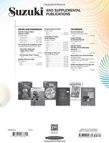 Suzuki Cello School, Vol 4: Cello Part by Alfred Music